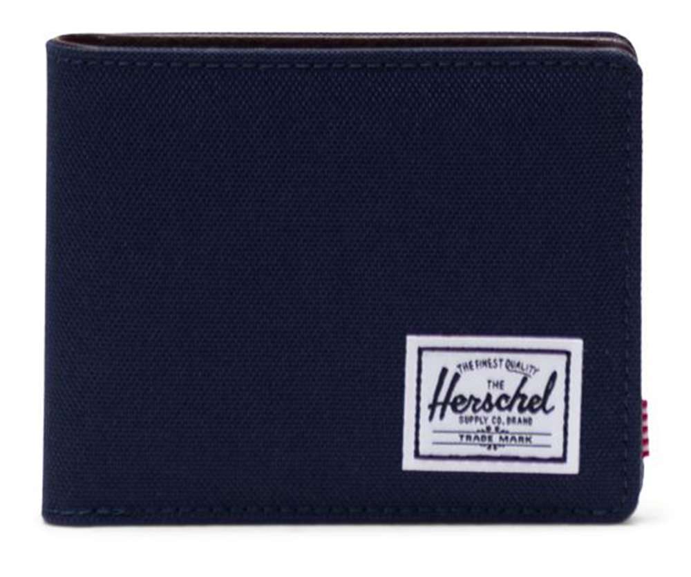 Herschel Hank RFID Wallet in Peacoat/Chicory Coffee - front view