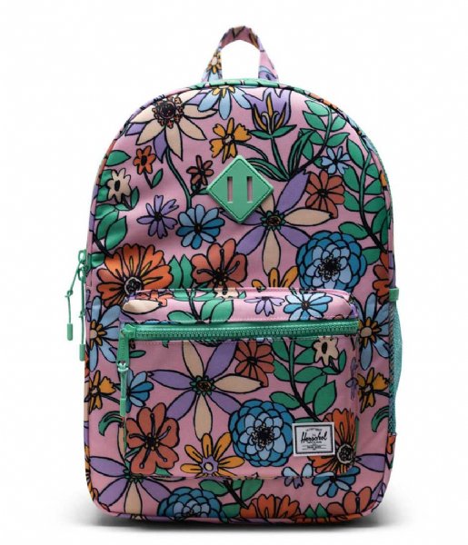 Herschel Heritage Youth X-Large Backpack Flower Daze Romance Rose - front view