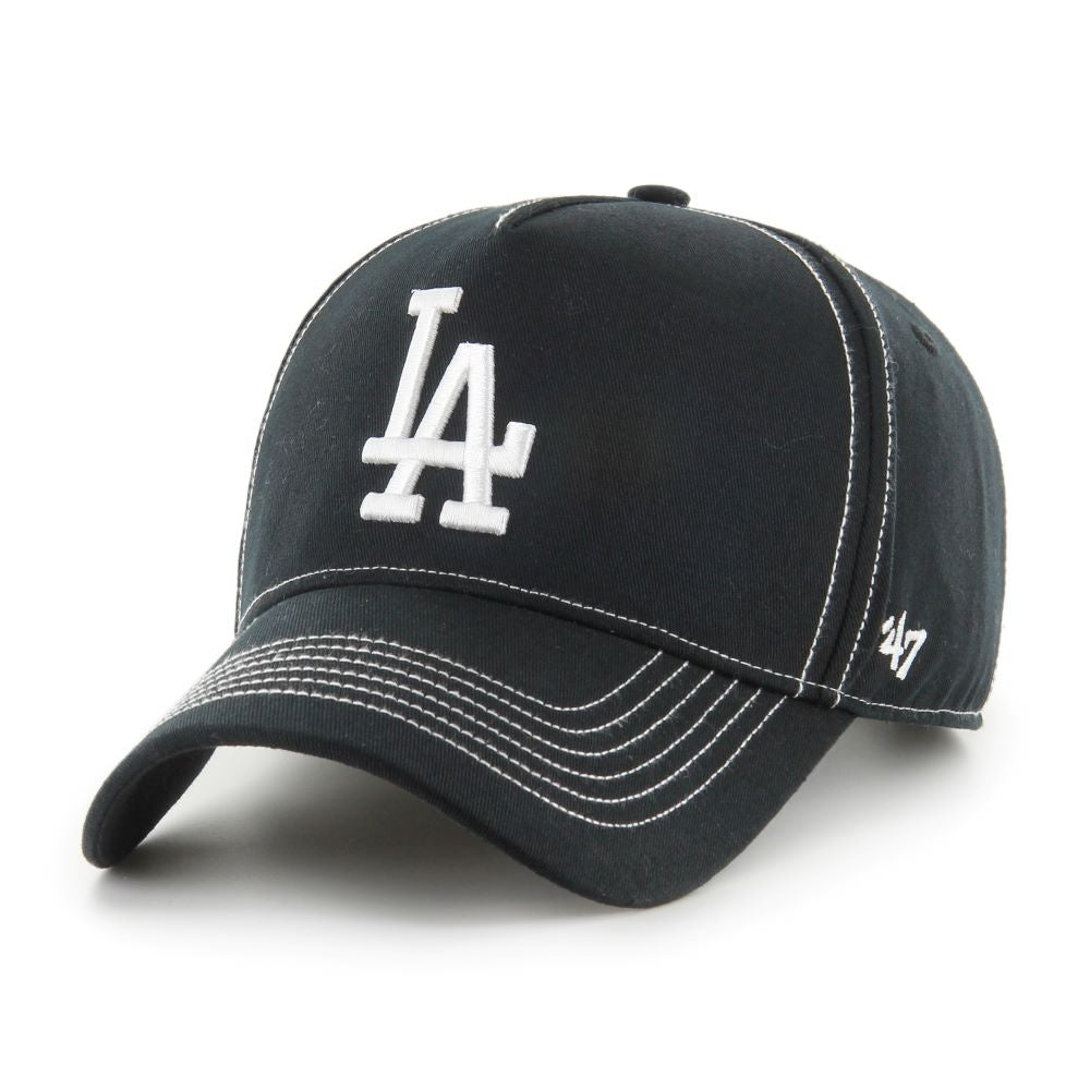 47 Brand Los Angeles Dodgers Contrast Stitch Clean Up Cap - Black - front
