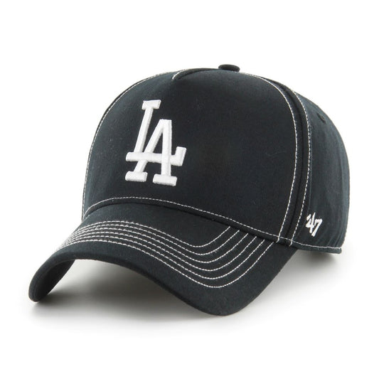 47 Brand Los Angeles Dodgers Contrast Stitch Clean Up Cap - Black - front