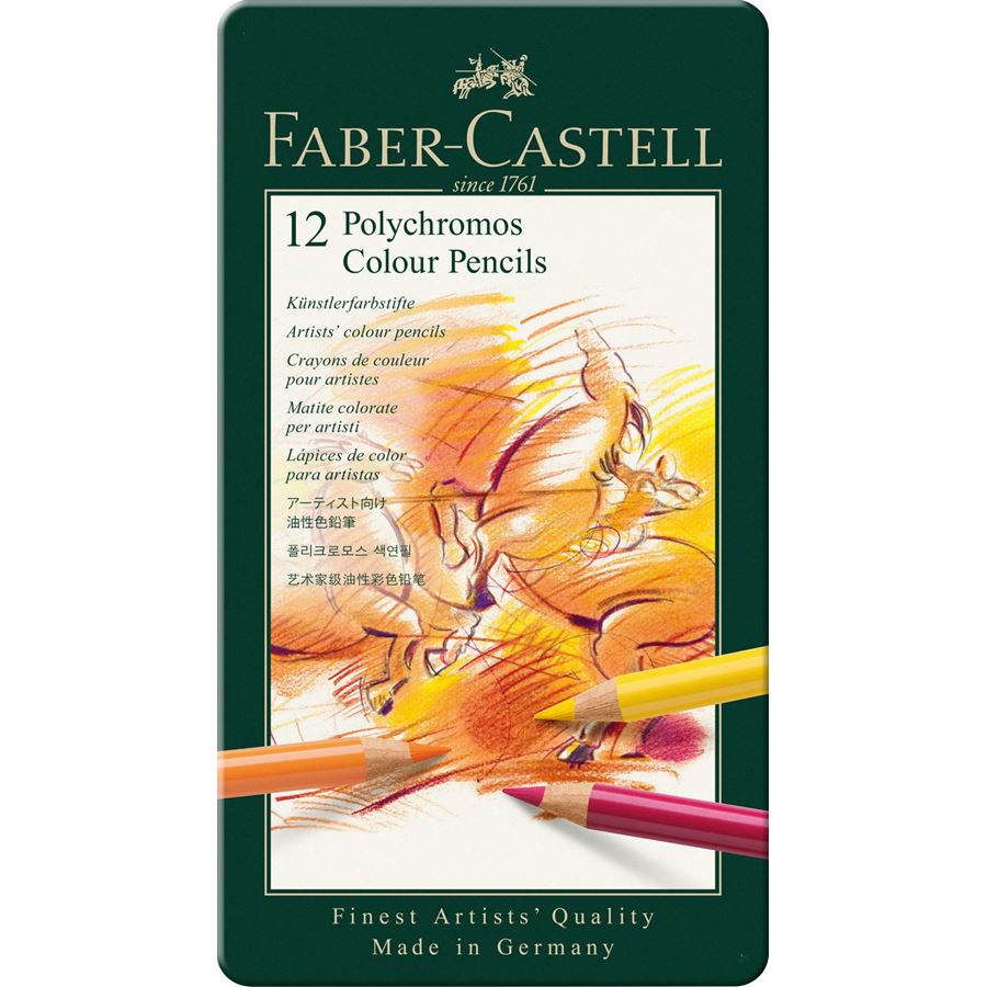 Faber-Castell Polychromos colour pencils tin of 12