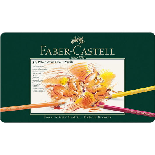 Faber-Castell Polychromos colour pencils tin of 36