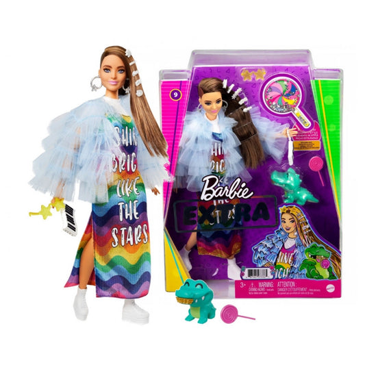 Barbie - Extra Doll with Blue Ruffled Jacket