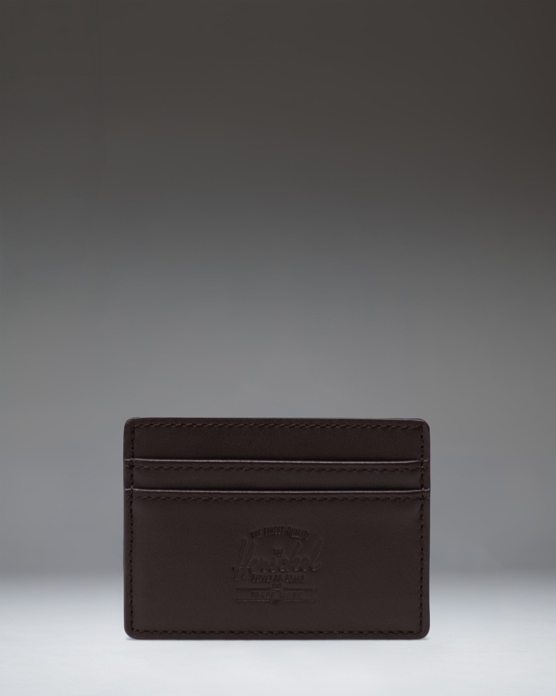 Herschel Charlie Cardholder Wallet in Brown leather, front view