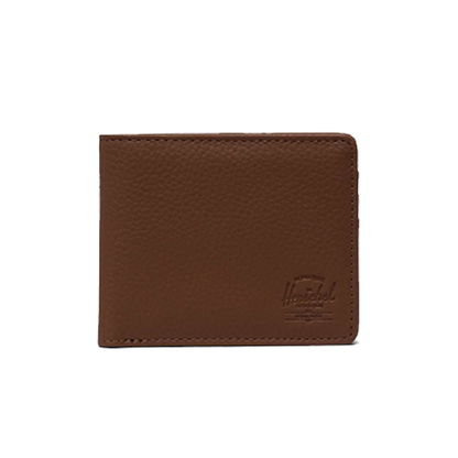 Herschel Roy RFID Wallet in Saddle Brown vegan leather, front view on white background