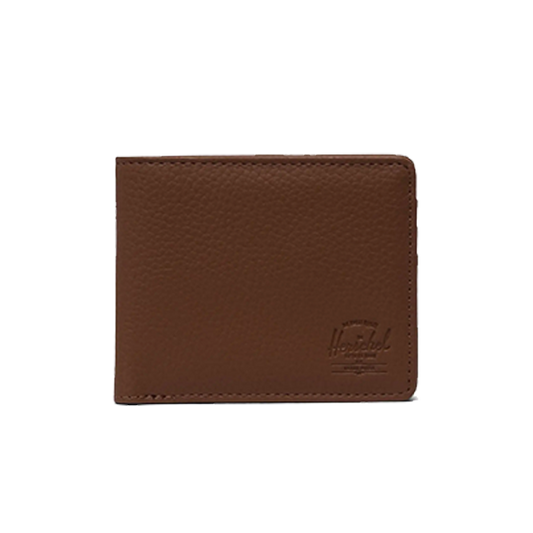 Herschel Roy RFID Wallet in Saddle Brown vegan leather, front view on white background