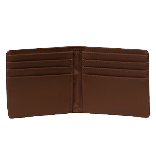 Herschel Roy RFID Wallet in Saddle Brown vegan leather, back view