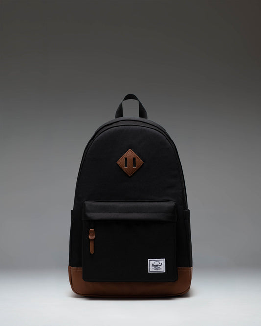 Herschel Heritage Backpack Black/Tan - front view