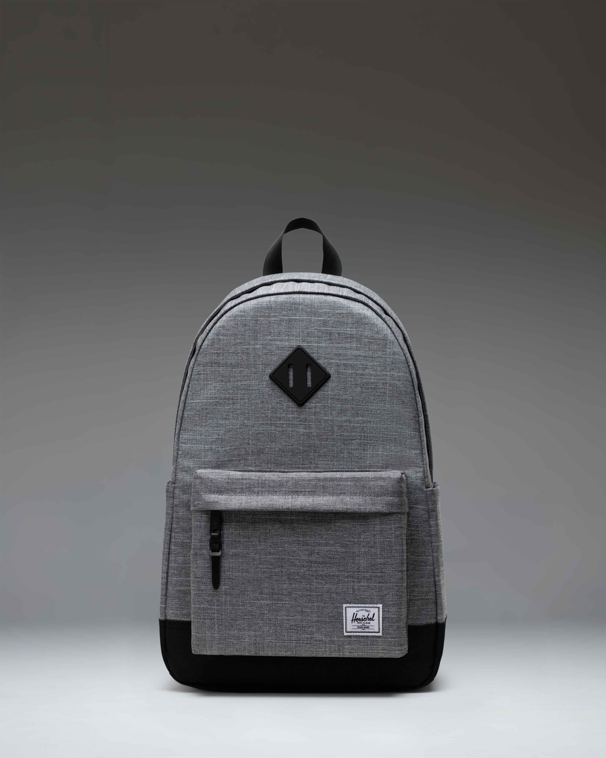 Herschel Heritage Backpack in Raven Crosshatch - front studio shot