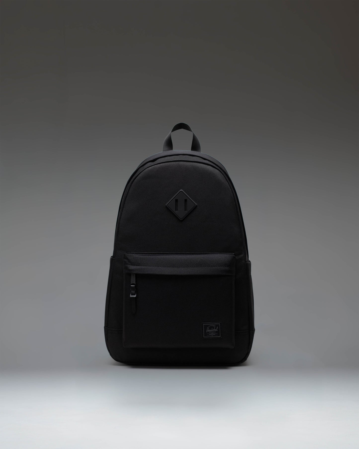 Herschel Heritage Backpack Black Tonal 24L - front studio shot