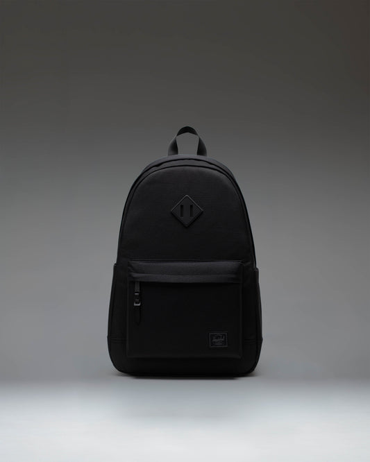 Herschel Heritage Backpack Black Tonal 24L - front studio shot