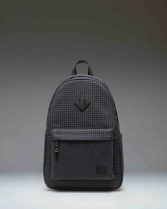 Herschel Heritage Backpack Grid Black - front view