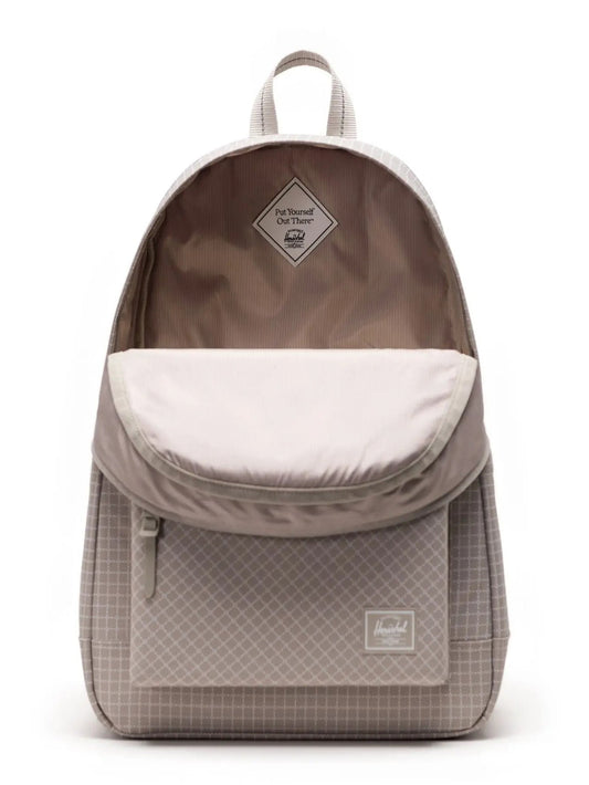 Herschel Heritage Backpack in Grid - London Fog, side view — BambiniJO Jordan