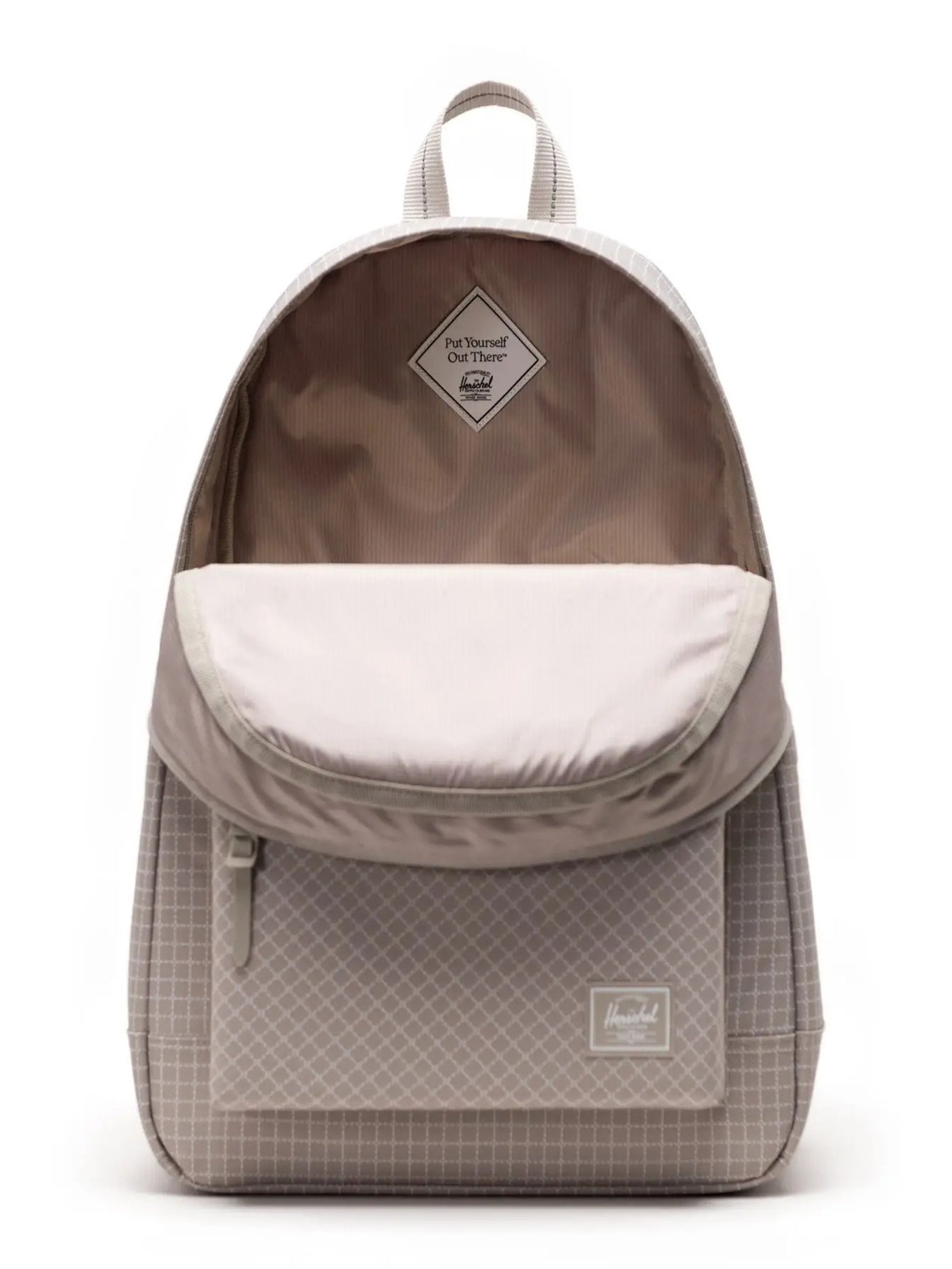 Herschel Heritage Backpack in Grid - London Fog, side view