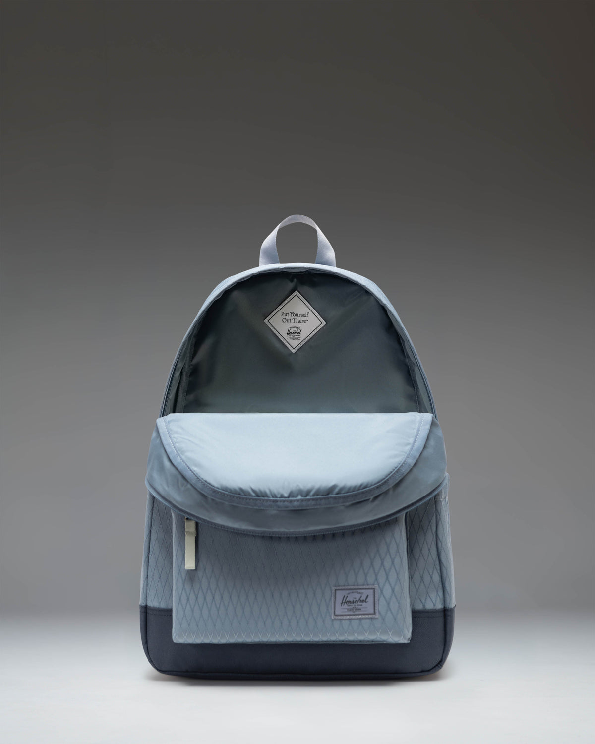 Herschel Heritage Backpack Blue Mirage Diamond/Sea Storm 24L - detail view