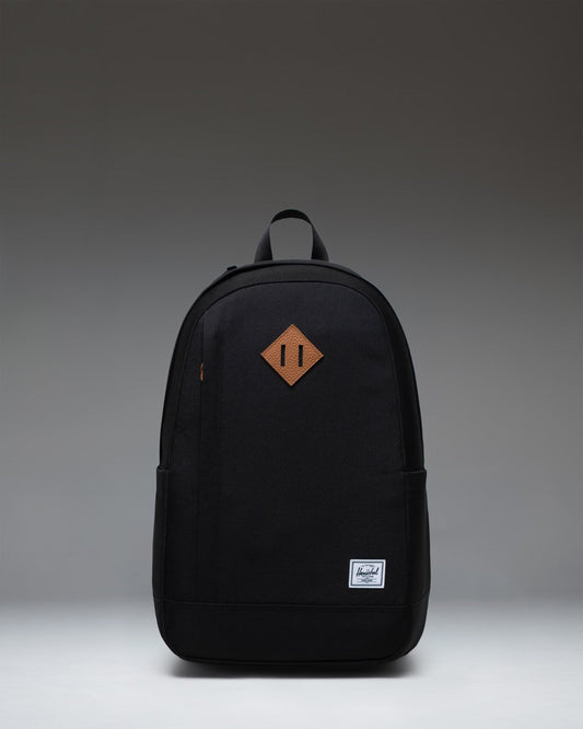 Herschel Seymour Backpack in Black, 26L, front view