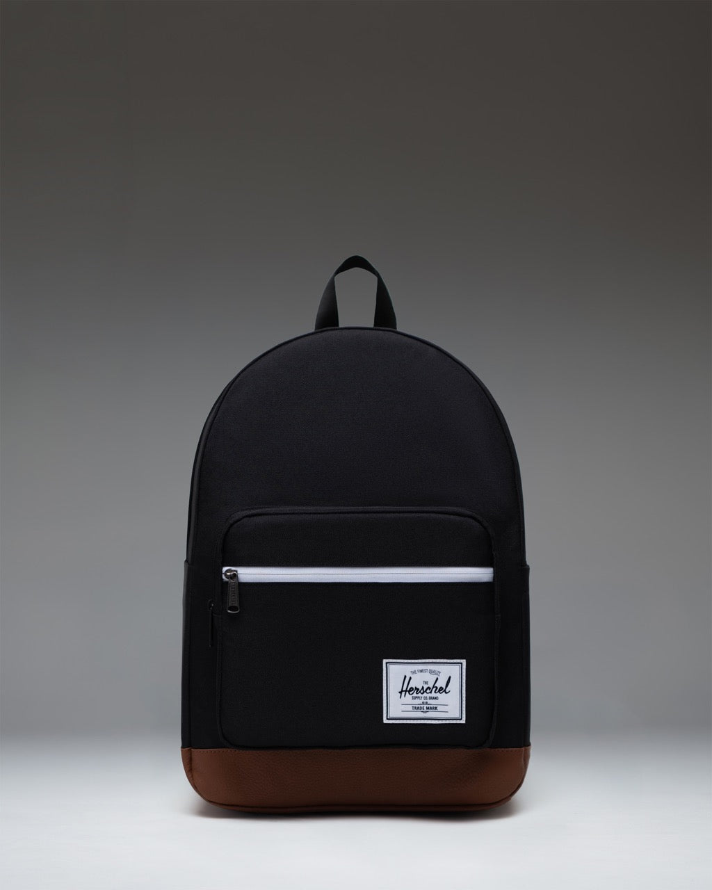 Herschel Pop Quiz Backpack Black/Tan 25L - front view