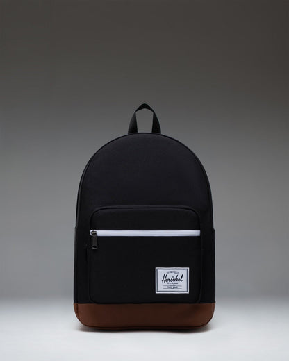 Herschel Pop Quiz Backpack Black/Tan 25L - front view