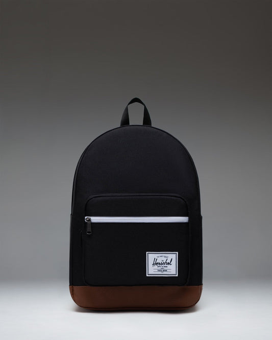 Herschel Pop Quiz Backpack Black/Tan 25L - front view