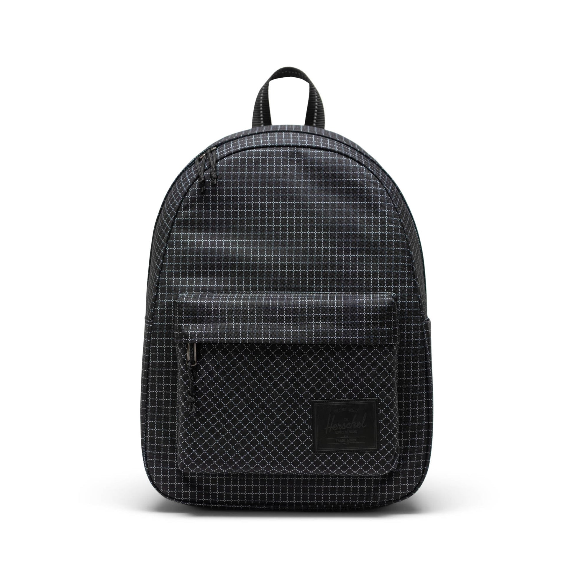 Herschel Classic Backpack in Grid - Black, 26L, white background studio product shot