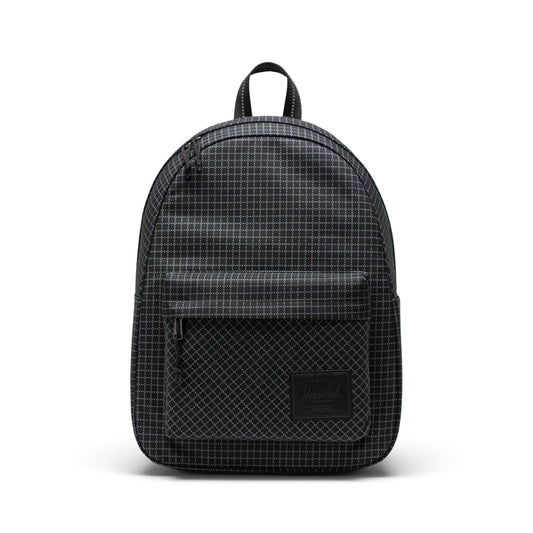 Herschel Classic Backpack in Grid - Black, 26L, white background studio product shot — BambiniJO Jordan