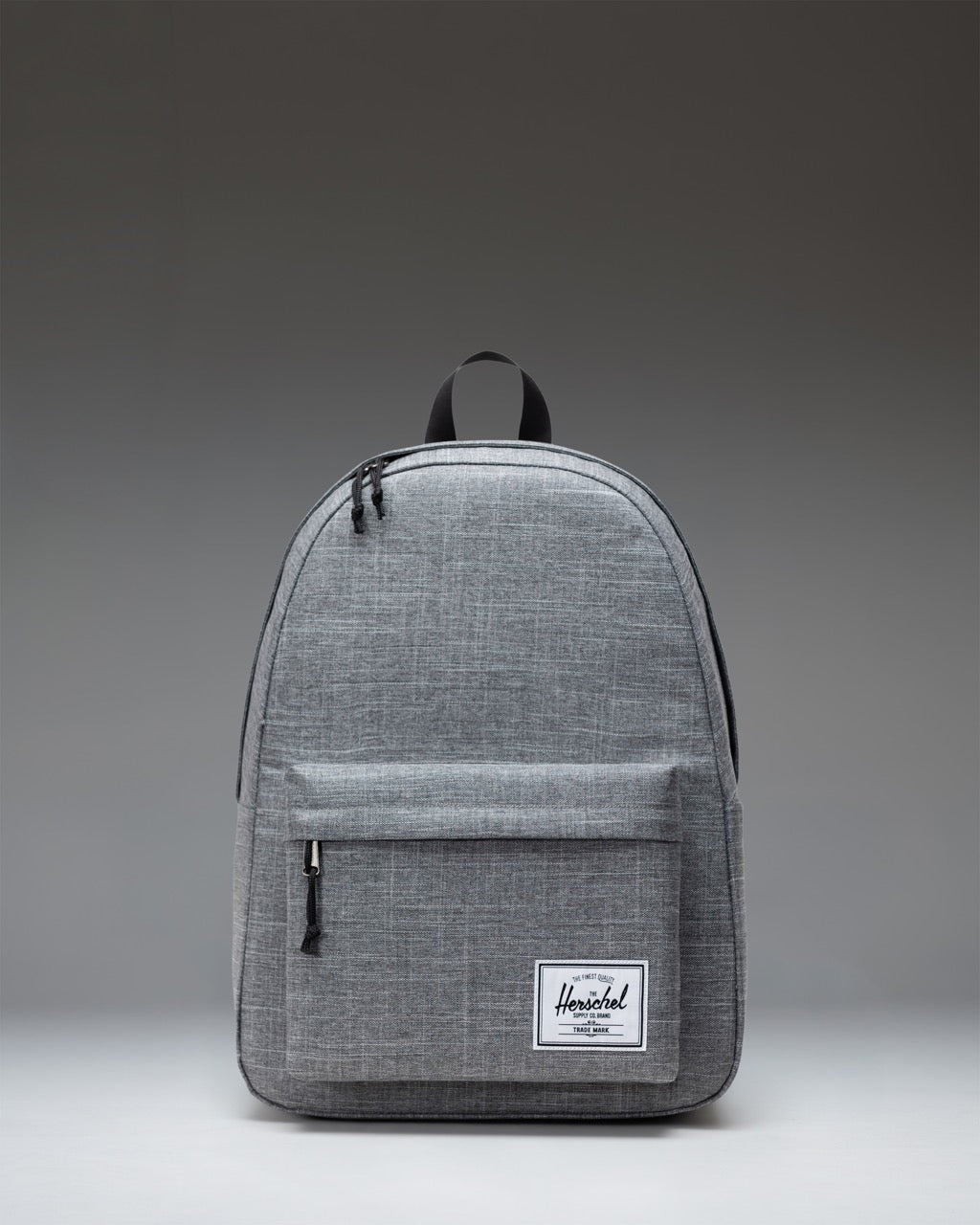 Herschel Classic XL Backpack in Raven Crosshatch, 26L, white background studio shot