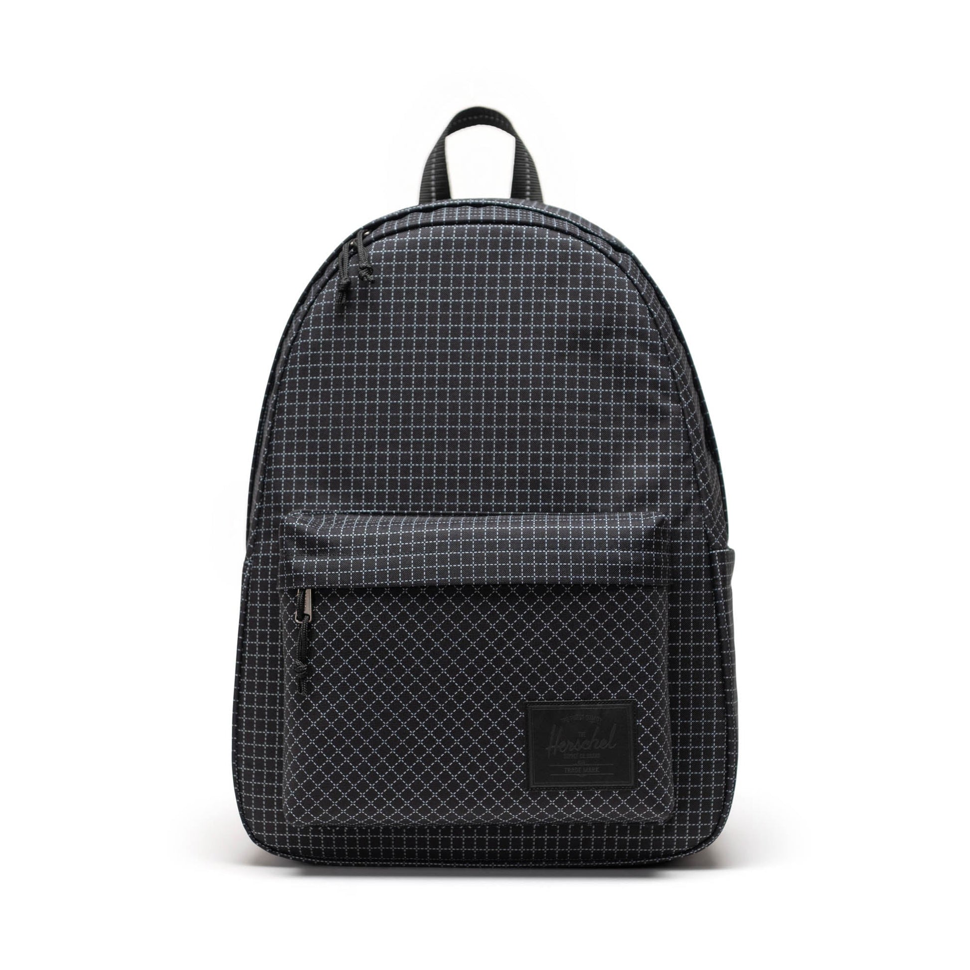 Herschel Classic XL Backpack in Grid - Black, 30L, white background studio shot