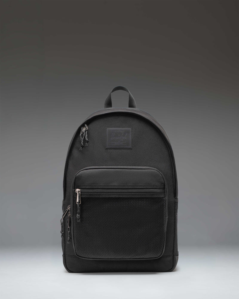 Herschel Kaine Backpack in Black, 28L, front view on white background