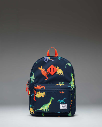 Herschel Heritage Kids Backpack Watercolour Dinos Darkest Navy 20L - front view
