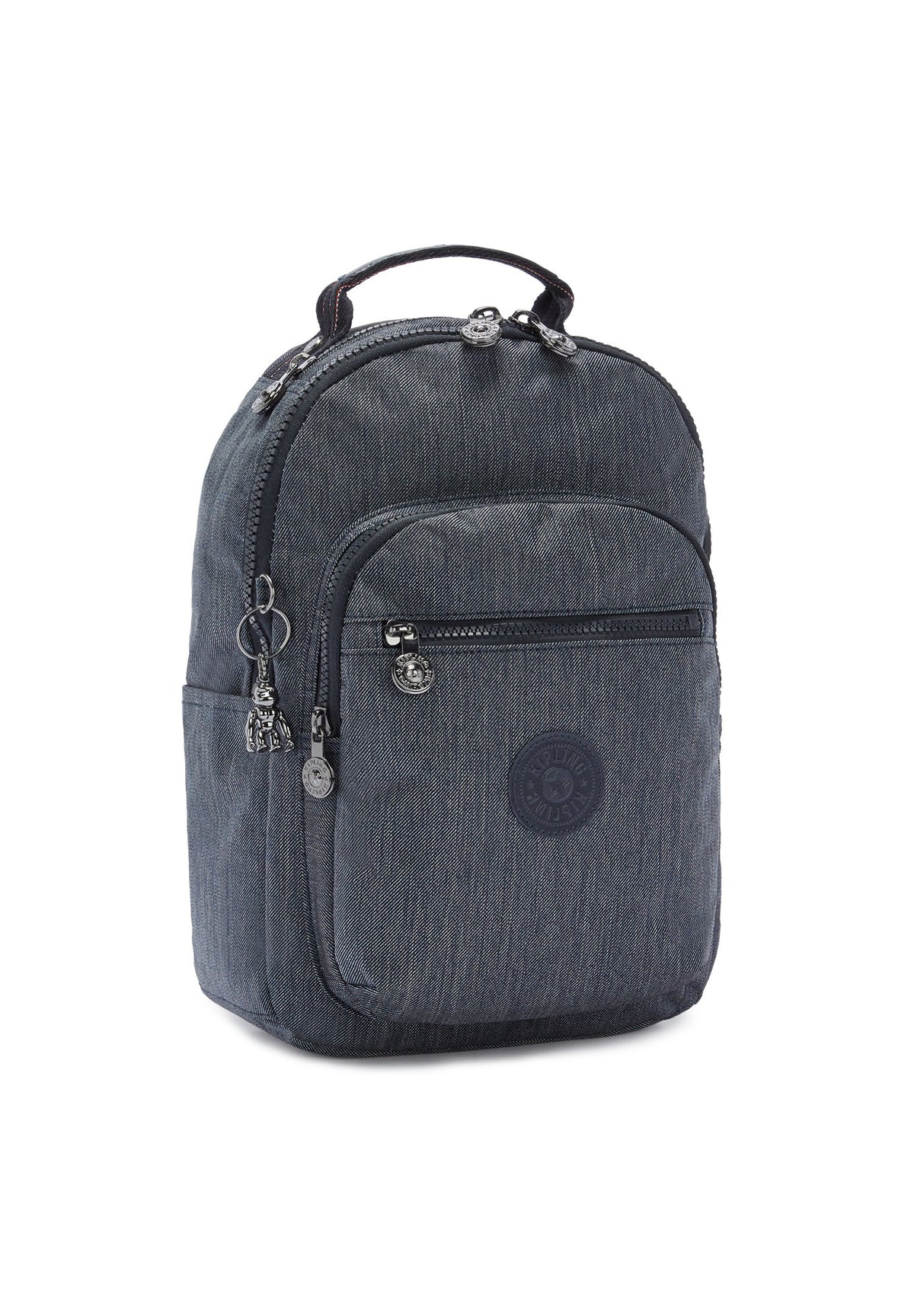 Kipling - شنطة ظهر SEOUL بحماية للتابلت قماش الدنيم الفاتح | صغيرة Kipling - شنطة ظهر SEOUL بحماية للتابلت قماش الدنيم الفاتح | صغيرة