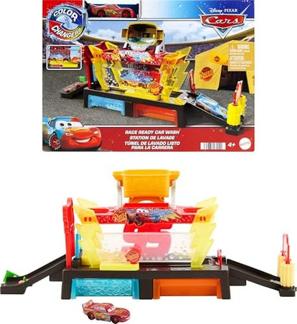 Disney Pixar Cars Color Changer Race Ready Car Wash Playset Lightning McQueen