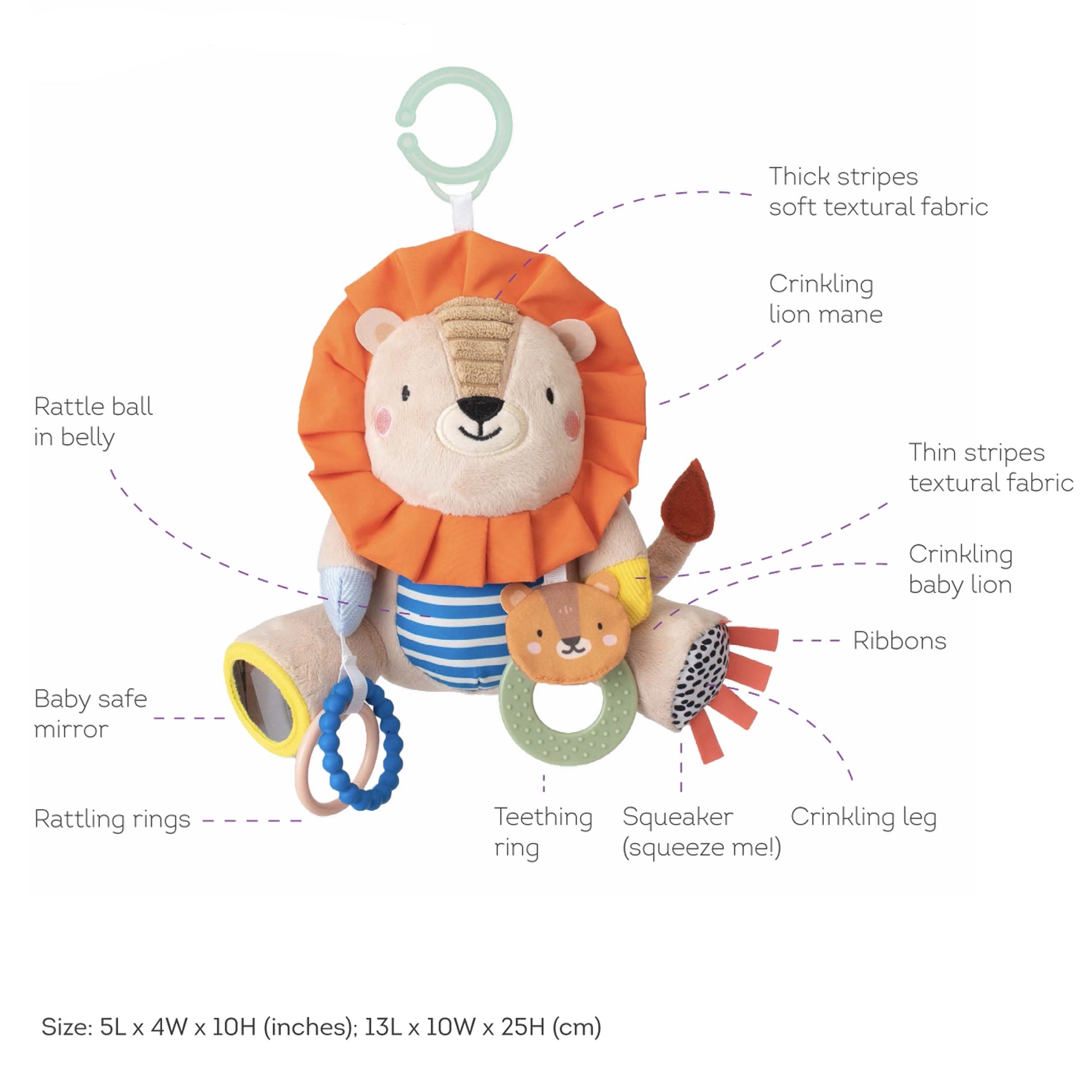 Taf Toys - Harry Lion Activity Doll Taf Toys - Harry Lion Activity Doll