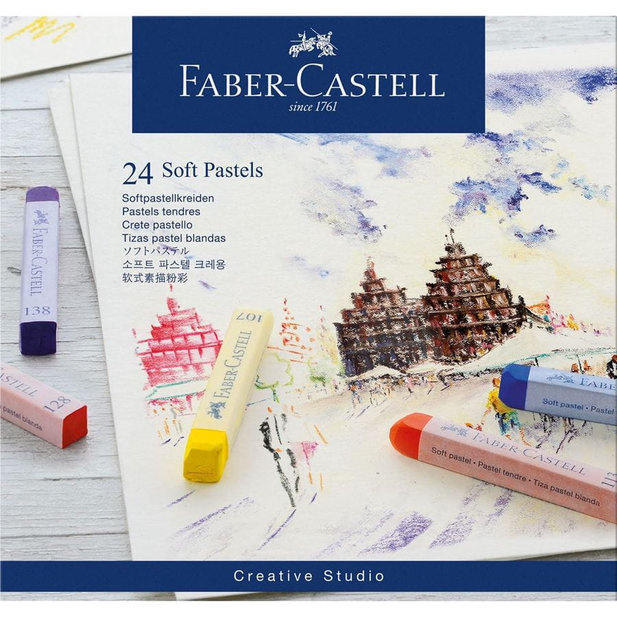 Faber-Castell soft pastels wallet of 24