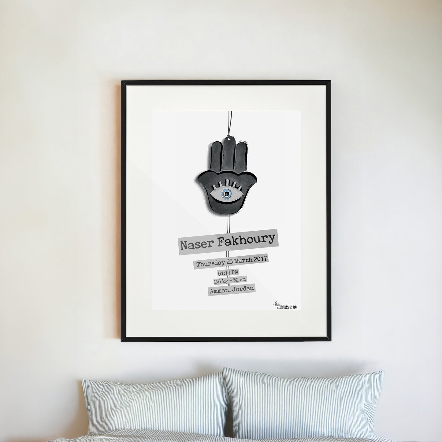 Customized Birth Certificate Frame | Hand