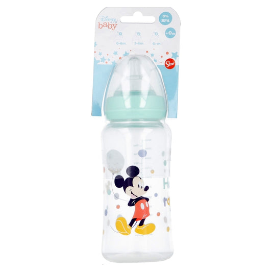 Stor - Baby Bottle 360ml Wide Neck | Silicone Teat 3 Positions | COOL LIKE MICKEY