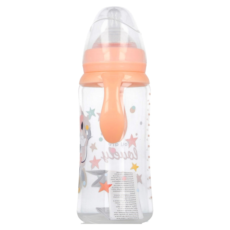 Stor - Baby Bottle 360ml Wide Neck with Handles | Silicone Teat 3 Positions | MINNIE INDIGO DREAMS