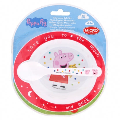 Stor - Toddler Micro Set- Bowl & Spoon | PEPPA PIG LITTLE ONE
