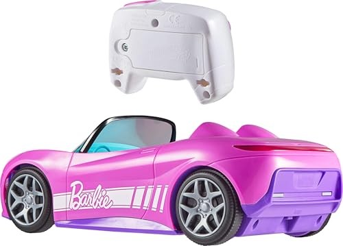 Hot Wheels RC Barbie Convertible Remote Control Pink Car