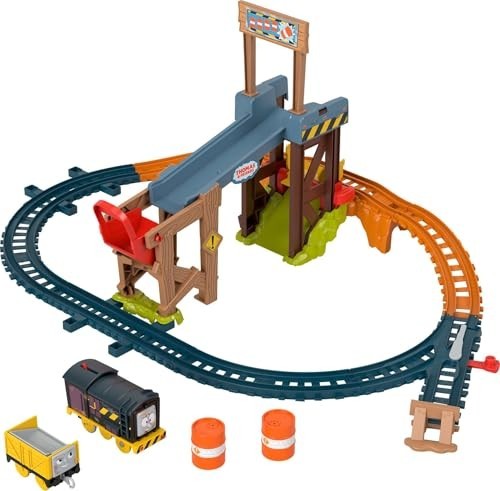 Thomas & Friends Diesel Lift and Load Construction Set Motorized Toy Train