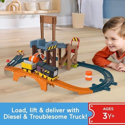 Thomas & Friends Diesel Lift and Load Construction Set Motorized Toy Train