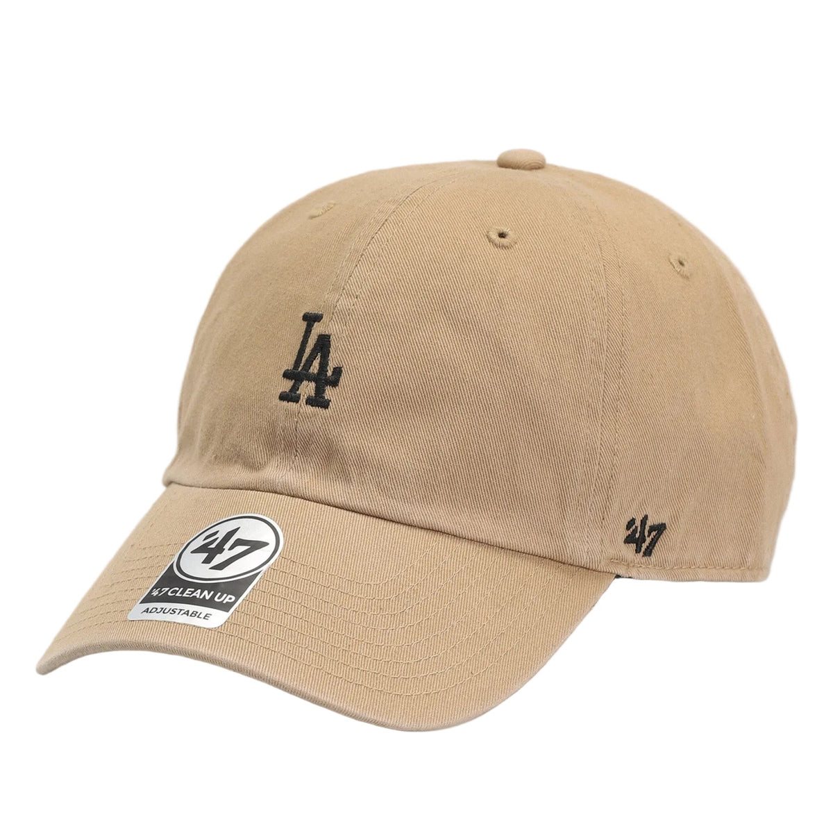 47 Brand Los Angeles Dodgers Base Runner Clean Up Cap Khaki - front