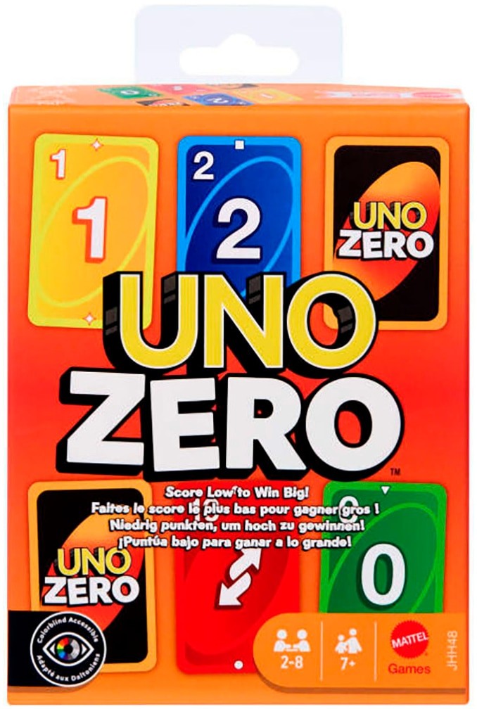 UNO Zero Card Game Strategy Family Game 2-8 Players