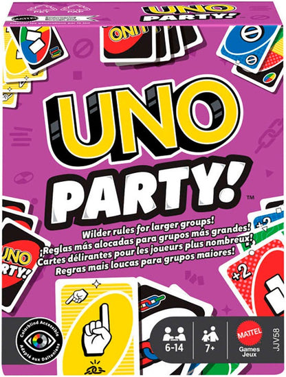 UNO Party Card Game for Large Groups 6-14 Players