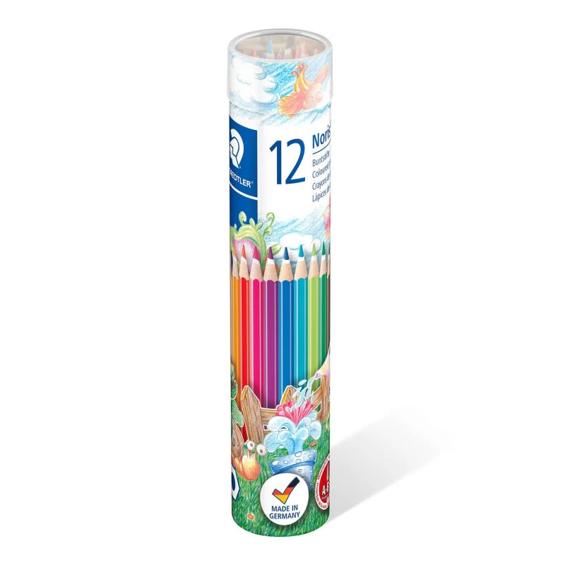 Staedtler Noris Club colouring pencils metal tin of 12