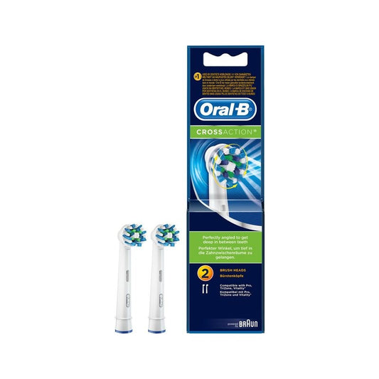 Oral-B Braun - Replacement Brush Heads Cross Action 2 Pack