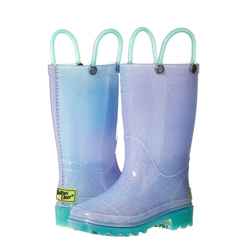 Western Chief Kids Glitter Ombre Rain Boots | Light Up