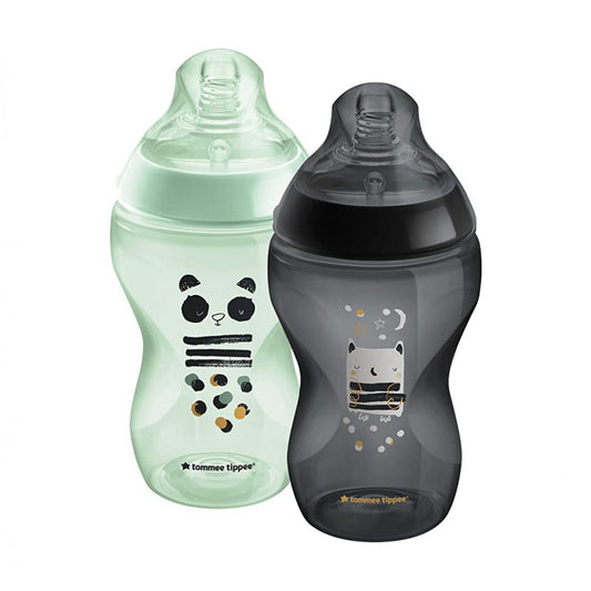 Tommee Tippee Closer to Nature Feeding Bottle, X2 Bottles, 340 ml