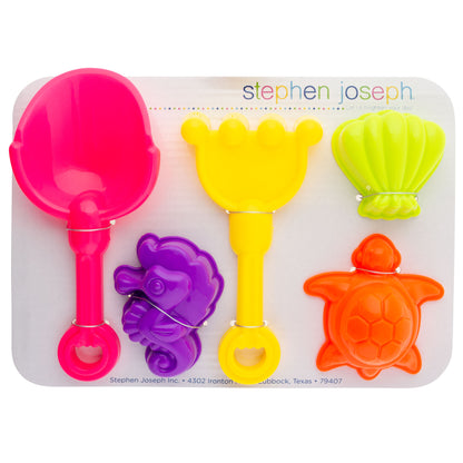Stephen Joseph - Beach Totes with Sand Toy Play Set - Turtle