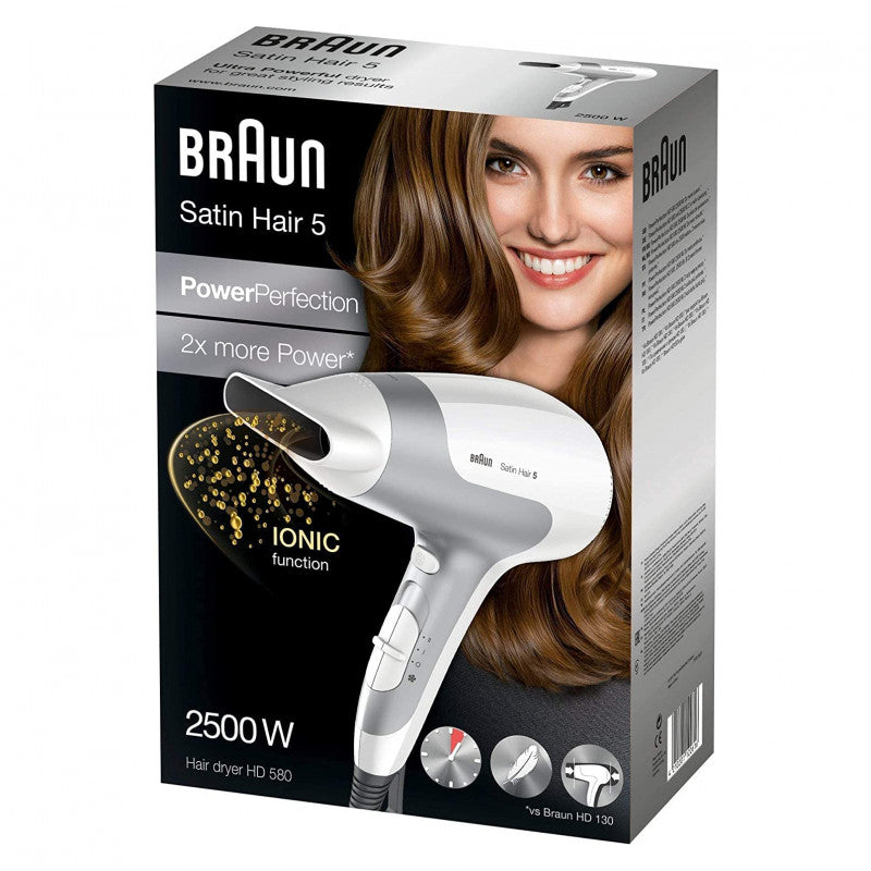 Braun - Satin Hair 5 Powerperfect Hair Dryer With Ionic Technology - Hd580