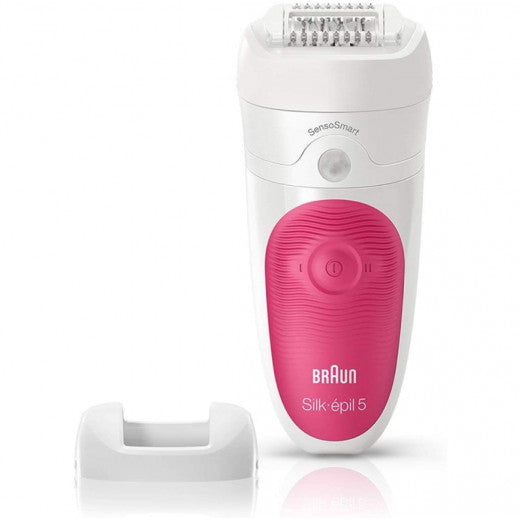 Braun - Silk-épil 5 Sensosmart 5/500 Wet & Dry Epilator With 2 Extras Incl. Massage Cap.